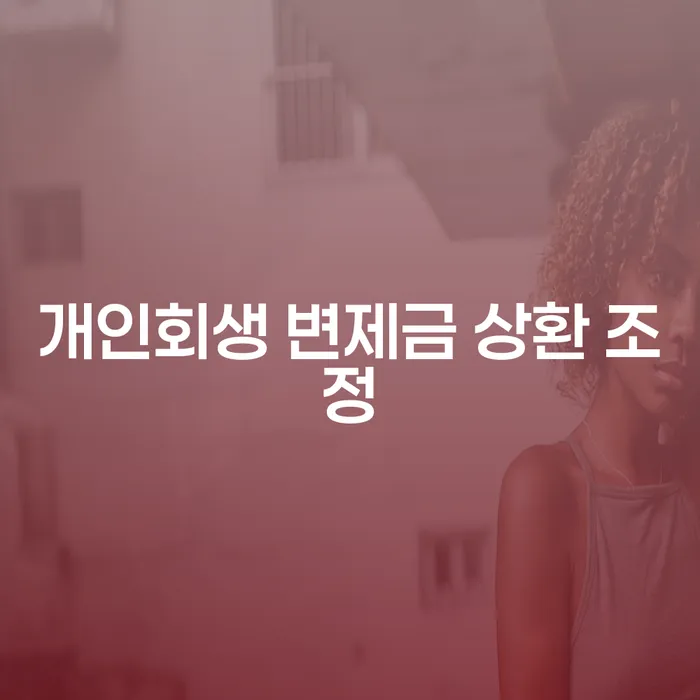개인회생 변제금 상환 조정이 필요한 이유는?