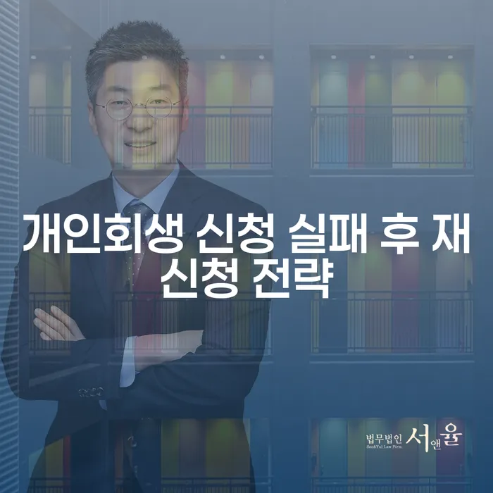 개인회생 신청 실패 후 재신청 전략은 어떻게 세워야 할까요?