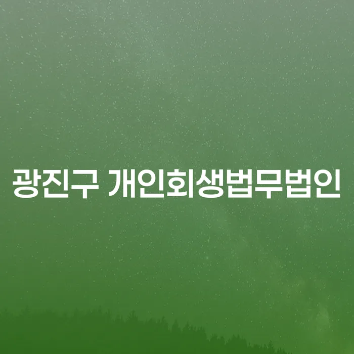 광진구에서 개인회생을 고민 중이신가요? 개인회생법무법인과 함께 해결하세요!