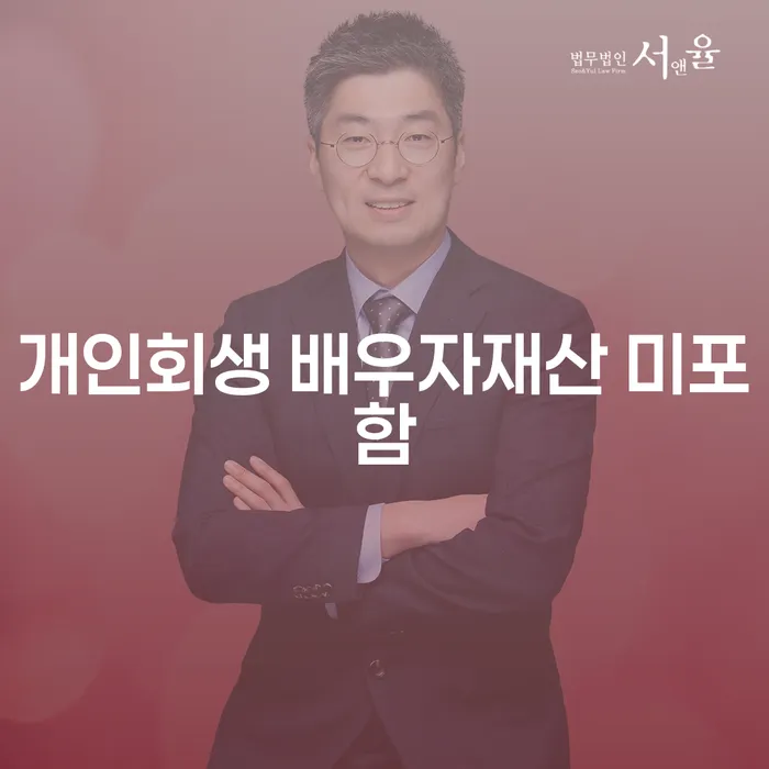 개인회생에서 배우자 재산이 포함되지 않는 이유는?